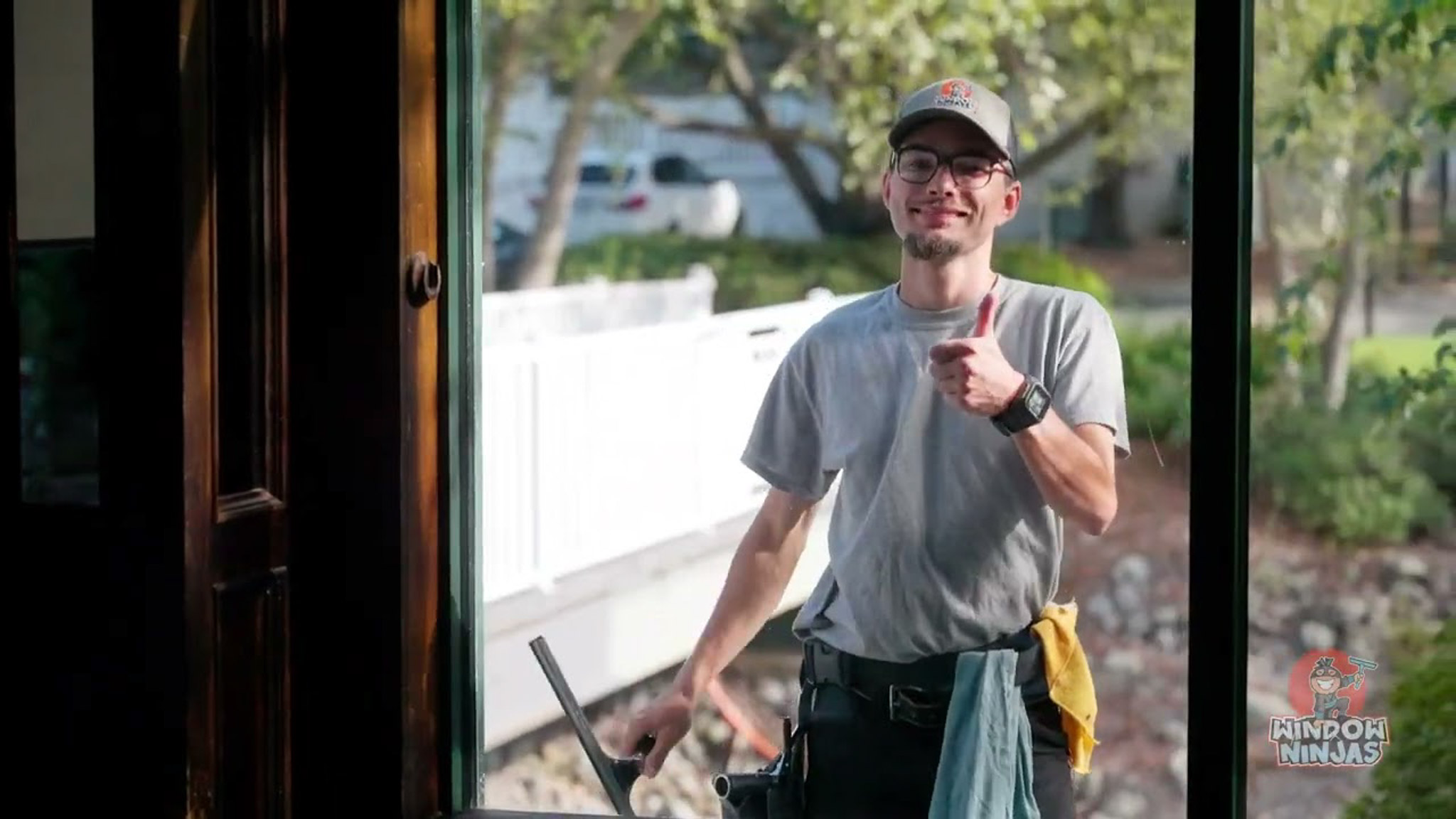 Window Ninjas Greenville restaurant window cleaning video.